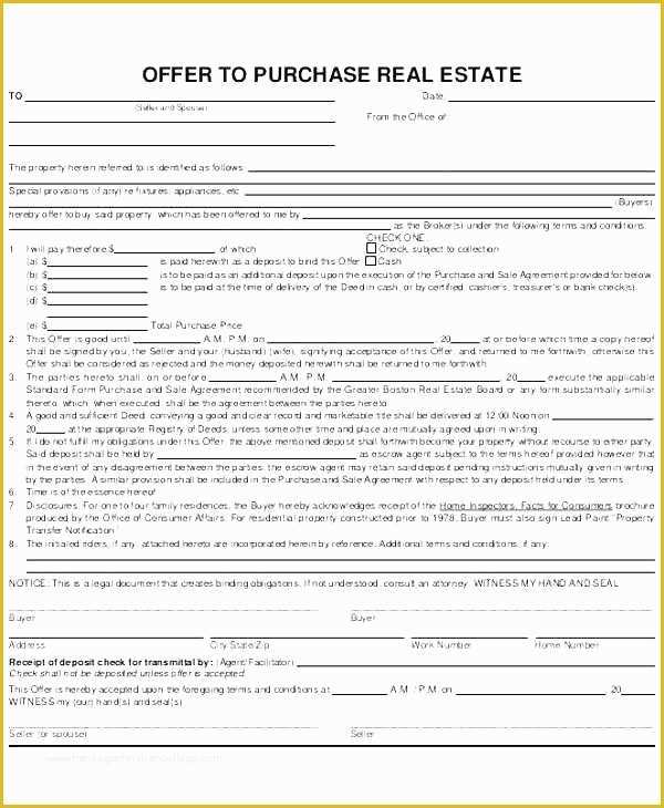 Real Estate Offer Template Free Of Offer Letter for House Template