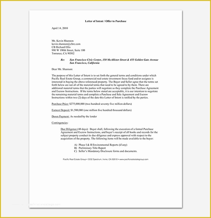 Real Estate Offer Template Free Of Real Estate Fer Letter Template Free Samples & Examples