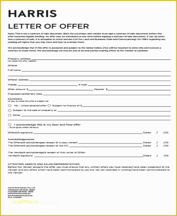 Real Estate Offer Template Free Of Real Estate Offer Letter Template Free Real Estate Letters