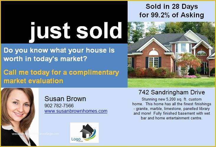 Real Estate Postcards Templates Free Of Just sold Postcard Sample Related Keywords Just sold