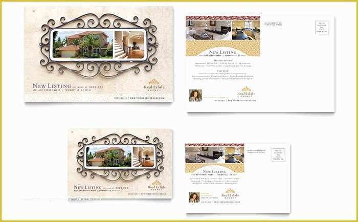 Real Estate Postcards Templates Free Of Luxury Real Estate Postcard Template Design