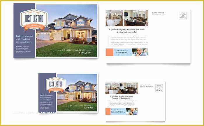 Real Estate Postcards Templates Free Of New Property Postcard Template Design