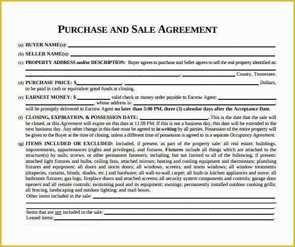 Real Estate Purchase Contract Template Free Of 8 Real Estate Purchase Agreement Samples Templates