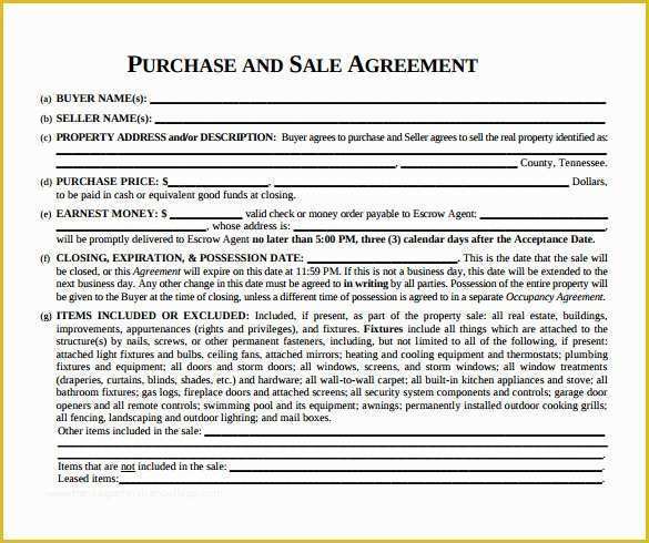 Real Estate Purchase Contract Template Free Of 8 Real Estate Purchase Agreement Samples Templates