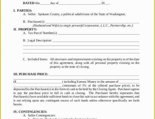 Real Estate Purchase Contract Template Free Of Real Estate Purchase Agreement Iowa Pdf Contract for