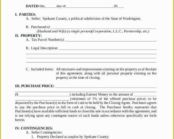 Real Estate Purchase Contract Template Free Of Real Estate Purchase Agreement Iowa Pdf Contract for