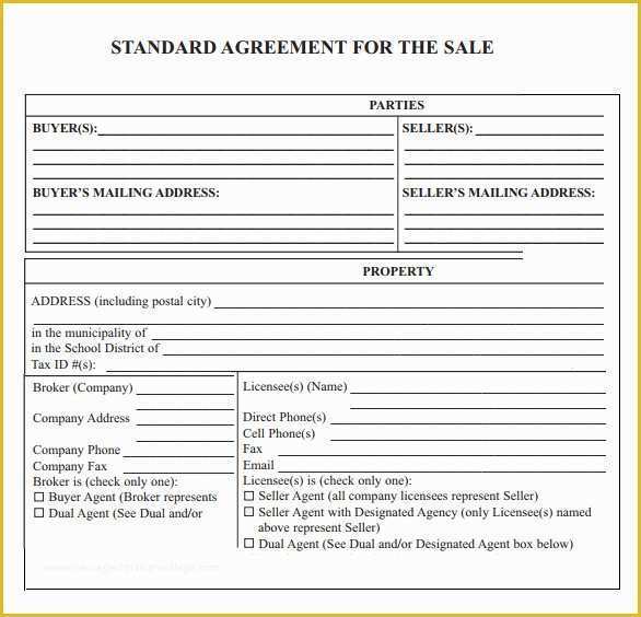 Real Estate Purchase Contract Template Free Of Sales Agreement 6 Free Pdf Doc Download