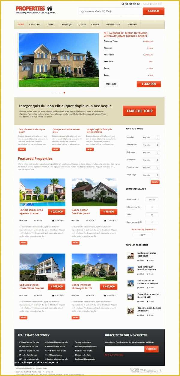 Real Estate Responsive Website Templates Free Download Of Properties Responsive Real Estate Joomla Template