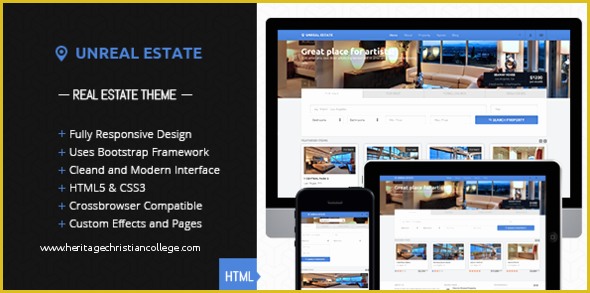 Real Estate Responsive Website Templates Free Download Of Unreal Estate Responsive Real Estate Template by