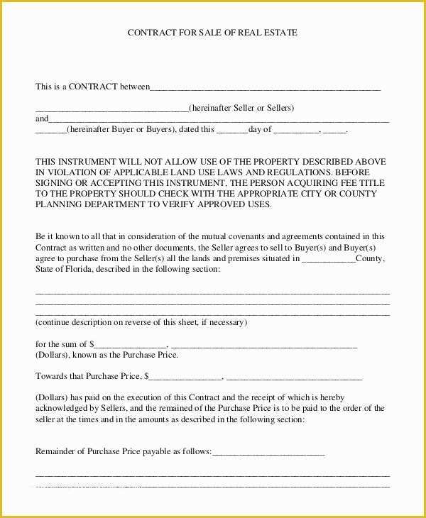 Real Estate Sales Contract Template Free Of 10 Real Estate Sales Contract Samples