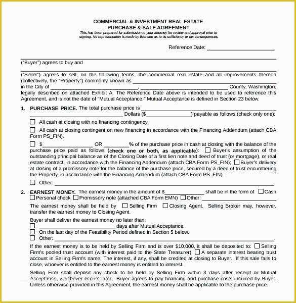 Real Estate Sales Contract Template Free Of Real Estate Buy Sell Agreement Template Purchase and Sale