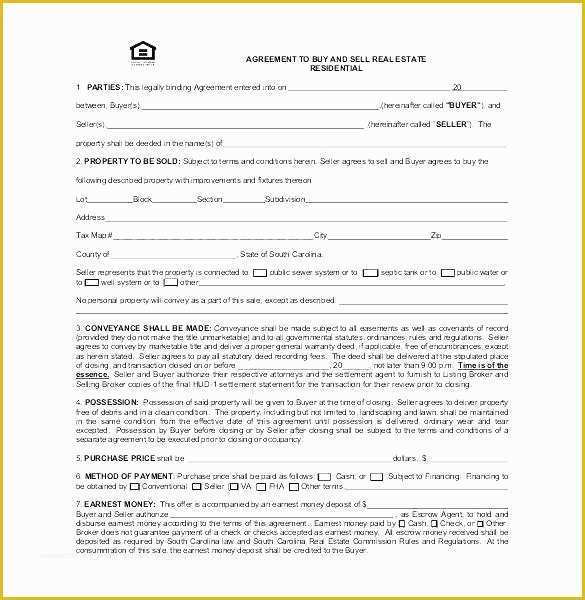 Real Estate Sales Contract Template Free Of Real Estate Sales Contract Template