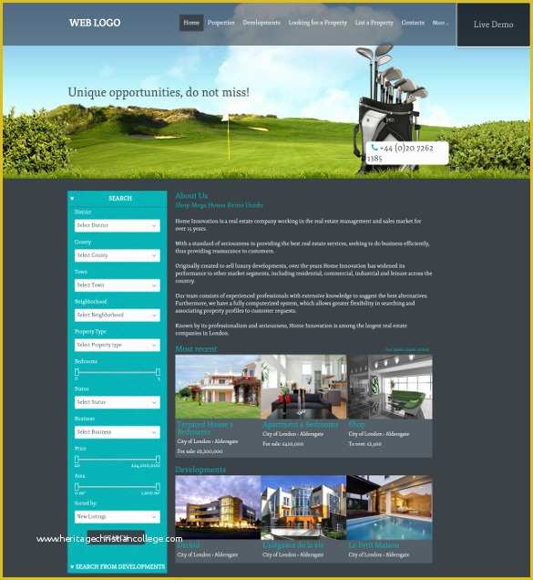 Real Estate Website Design Templates Free Download Of 33 Real Estate Website themes & Templates