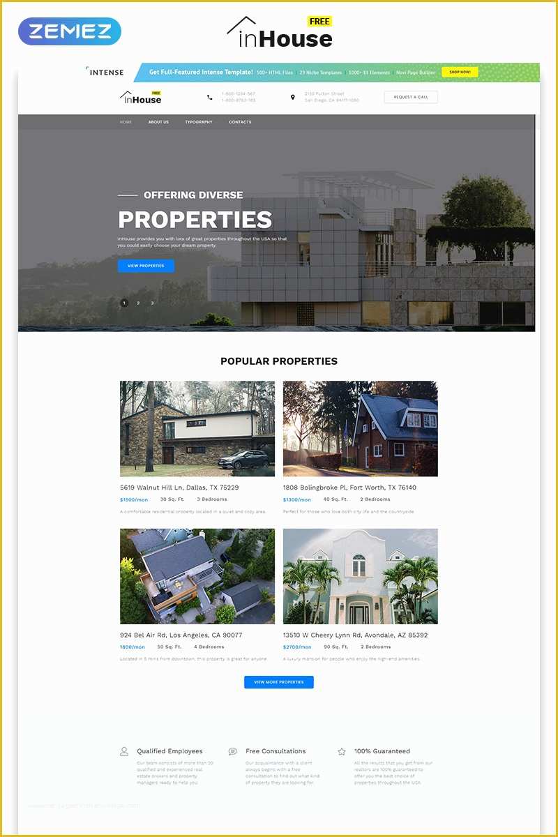 Real Estate Website Design Templates Free Download Of Free Website Template Real Estate
