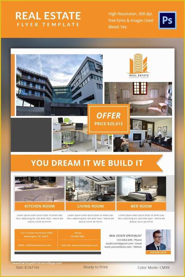 Real Estate Website Design Templates Free Download Of Real Estate Flyer Templates Template F House for Rent