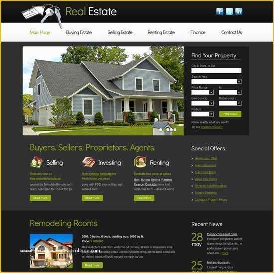 Real Estate Website Templates Free Of 50 Best Real Estate Website Templates Free &amp; Premium