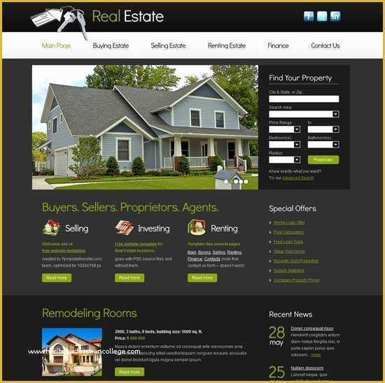 Real Estate Website Templates Free Of 50 Best Real Estate Website Templates Free & Premium