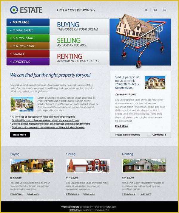 Real Estate Website Templates Free Of Free Real Estate Website Template Monsterpost