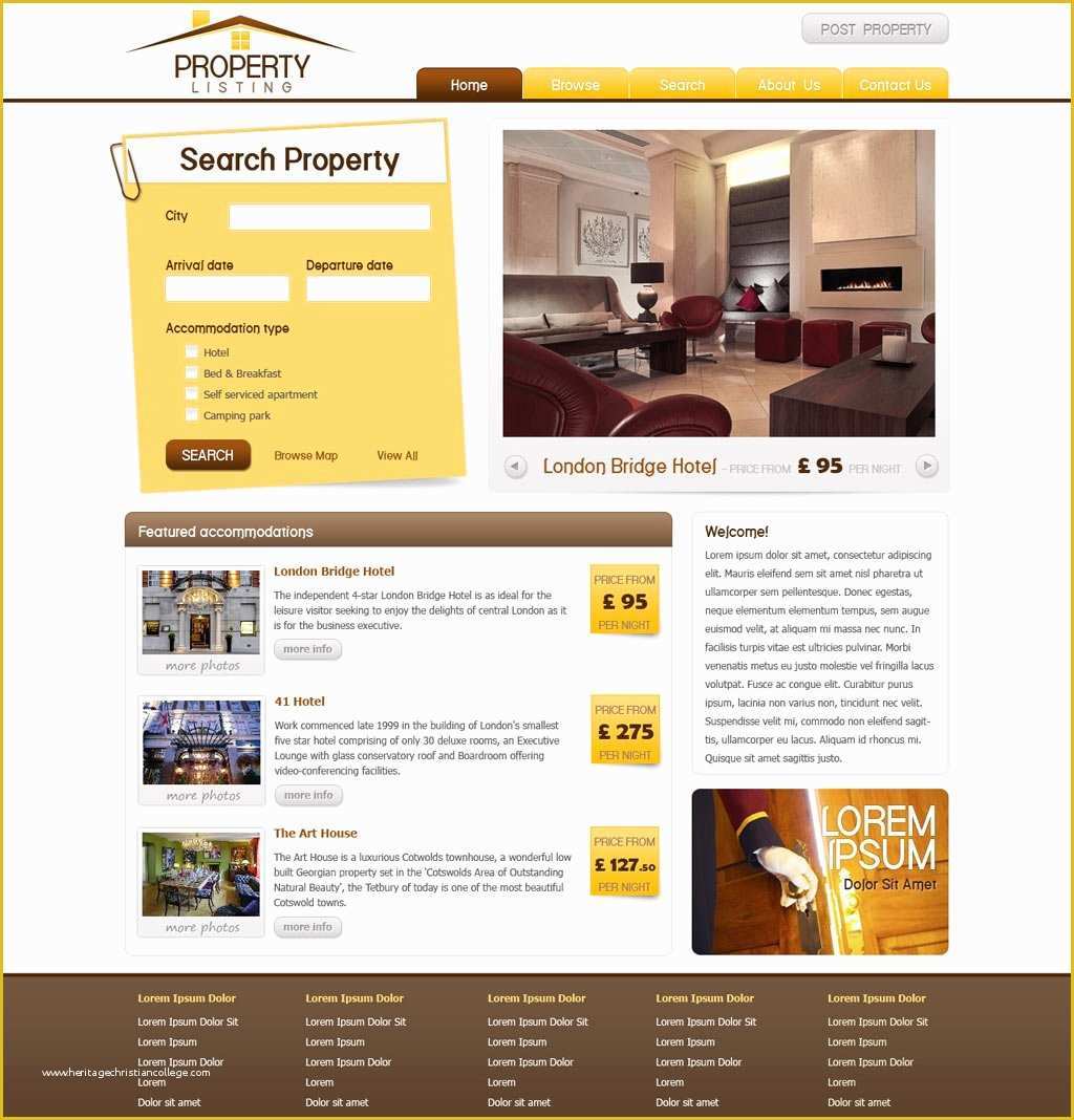 Real Estate Website Templates Free Of Real Estate Website Template