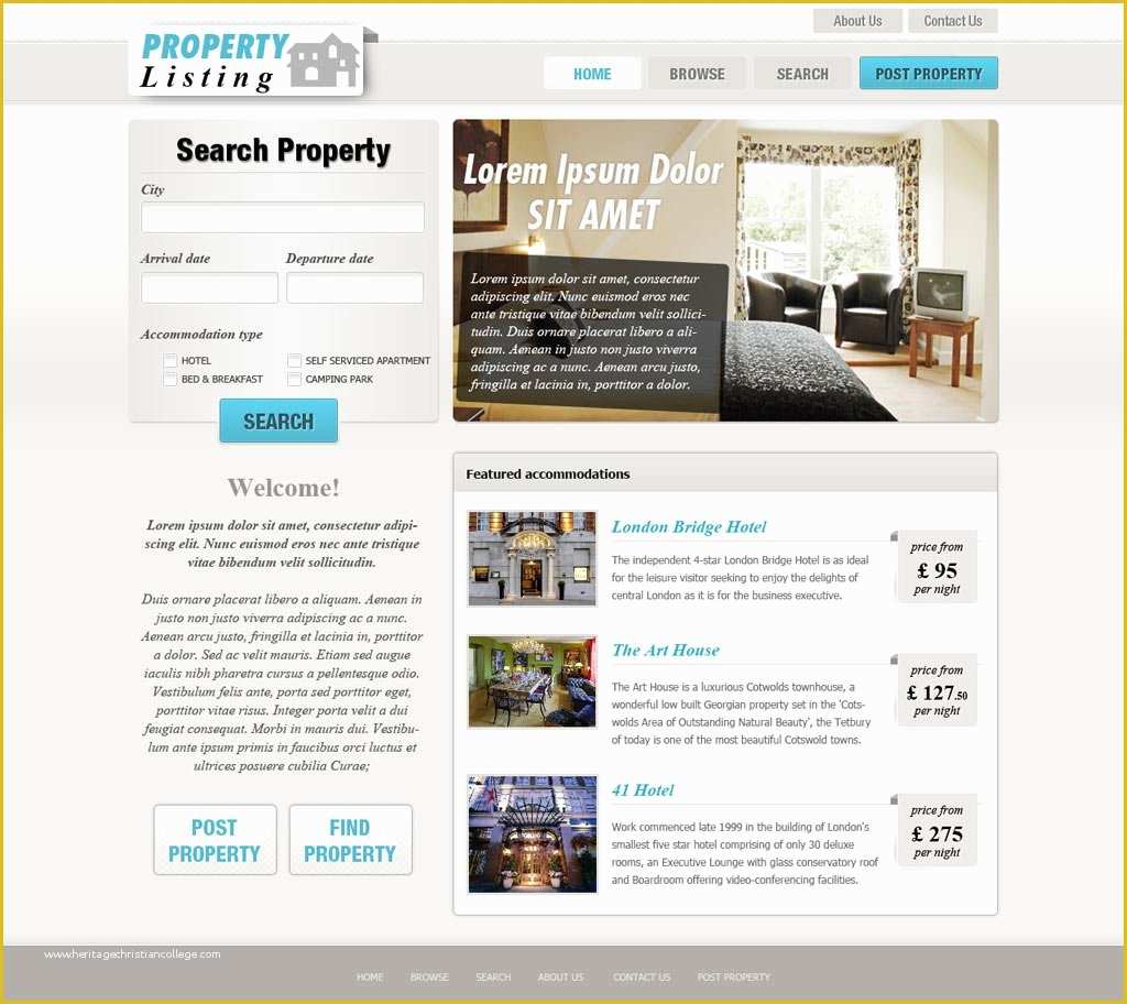 Real Estate Website Templates Free Of Real Estate Website Template