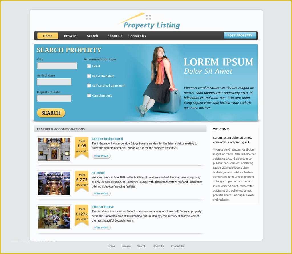 Real Estate Website Templates Free Of Real Estate Website Template