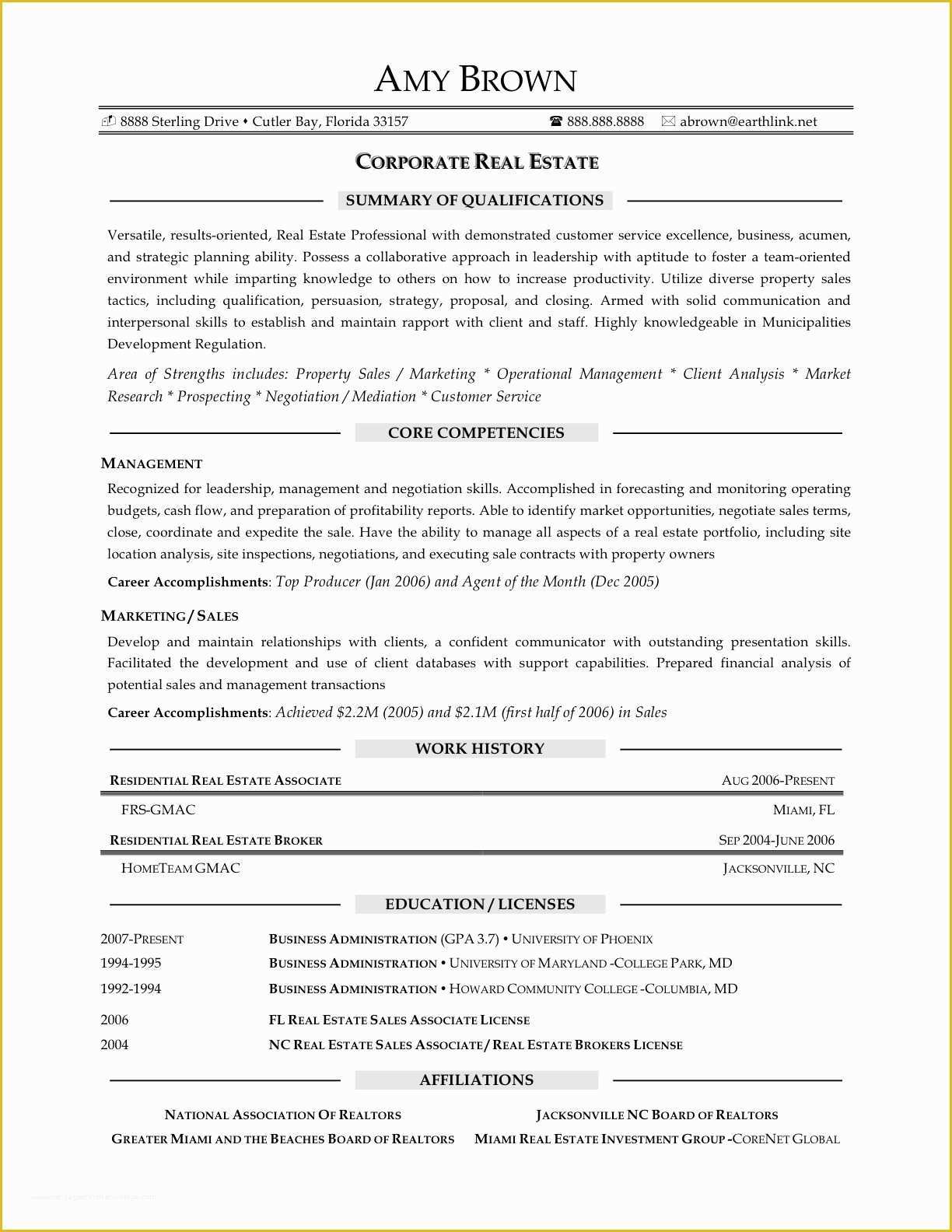 Really Free Resume Templates Of 22 Real Estate Broker Resume Sample – St Resume and