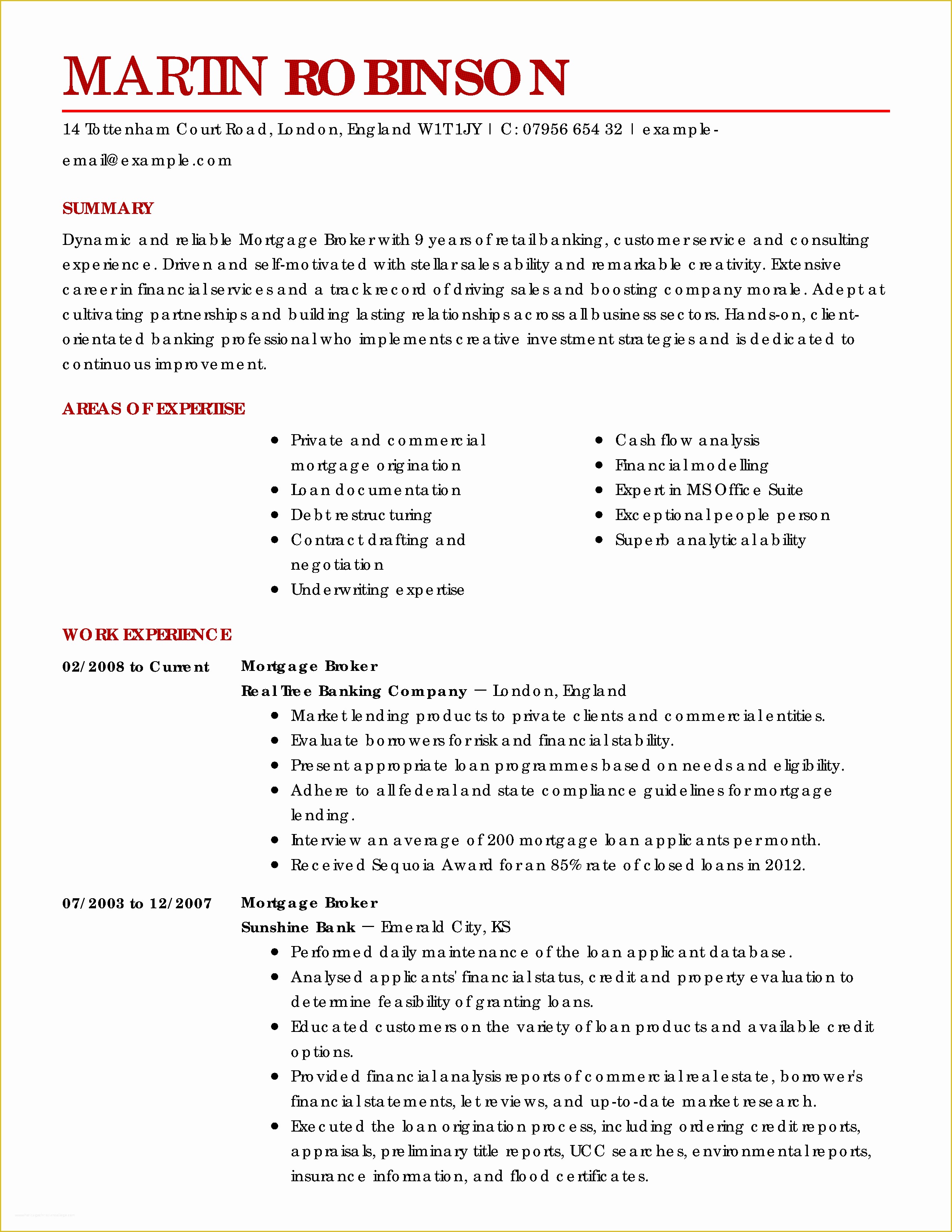 Really Free Resume Templates Of Amazing Real Estate Resume Examples to Get You Hired