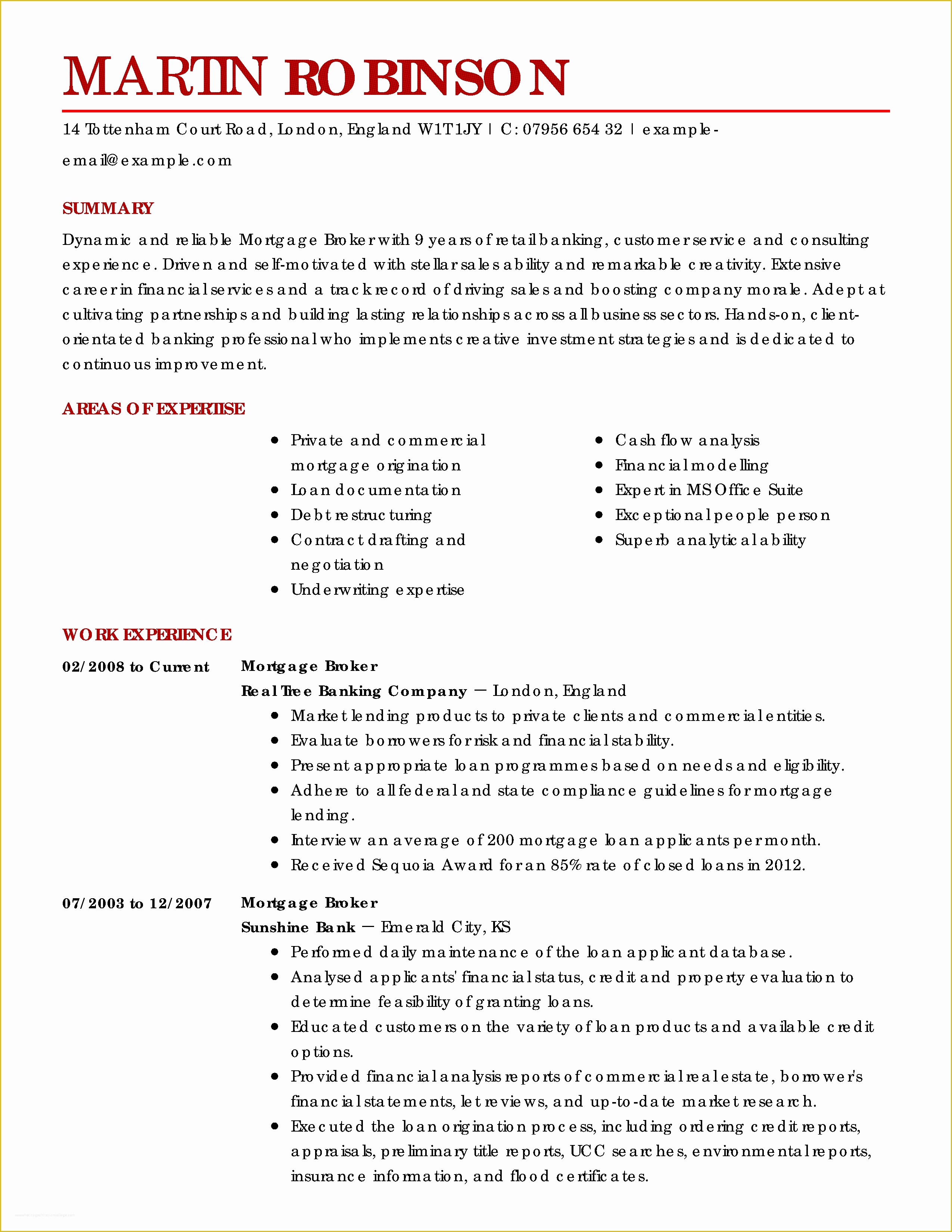 Really Free Resume Templates Of Amazing Real Estate Resume Examples to Get You Hired
