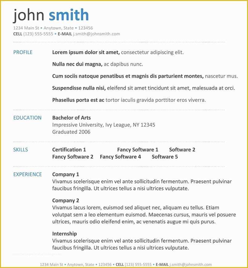 Really Free Resume Templates Of Really Good Resume Examples