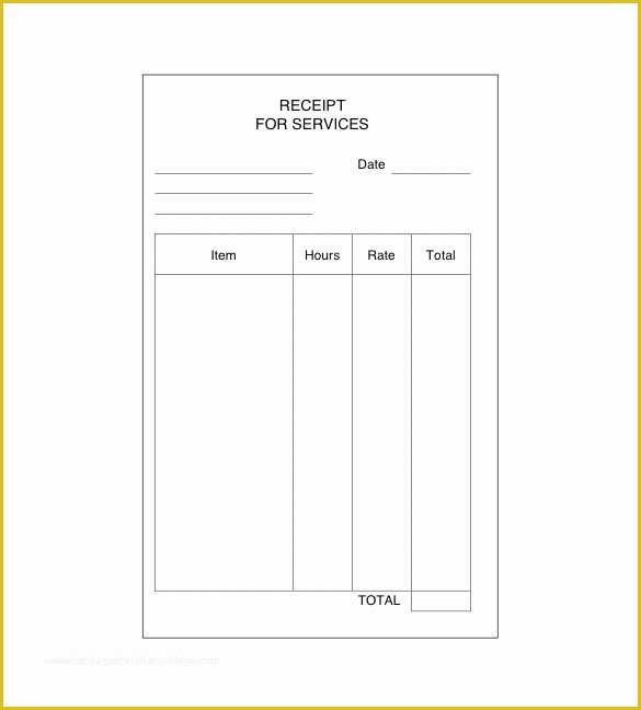 Receipt for Services Template Free Of 18 Service Receipt Templates Doc Pdf