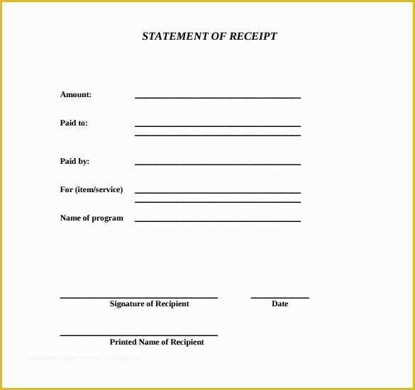 Receipt for Services Template Free Of 22 Blank Receipt Template – Free Samples Examples format