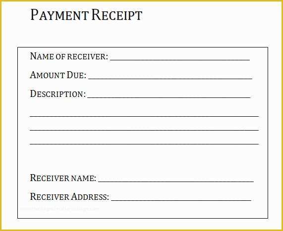 Receipt for Services Template Free Of 31 Payment Receipt Samples – Pdf Word Excel Pages