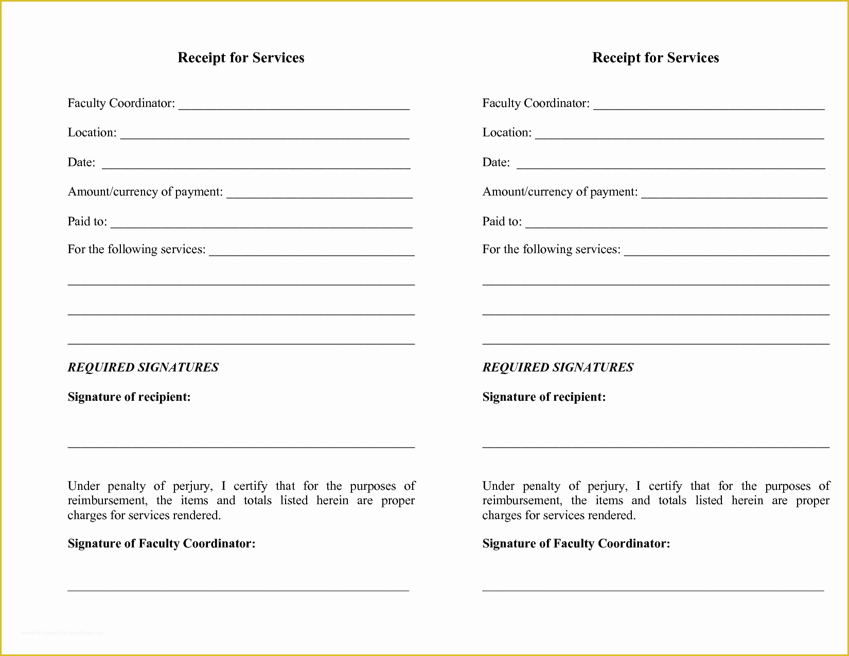 Receipt for Services Template Free Of Free Printable Receipts for Services
