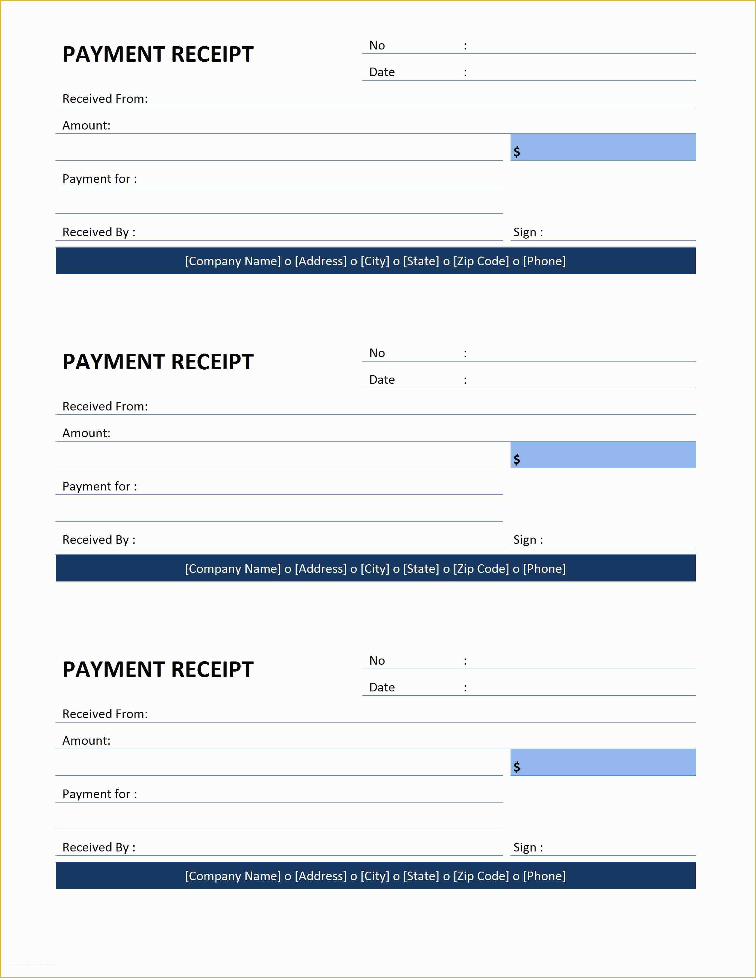 Receipt for Services Template Free Of Payment Receipt