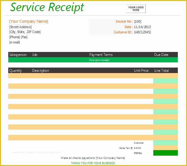 Receipt for Services Template Free Of Receipt Template Microsoft Word Templates