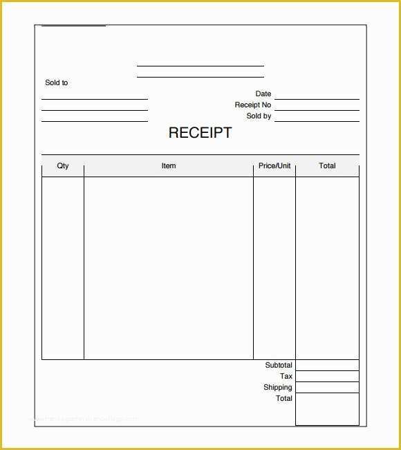 Receipt for Services Template Free Of Simple Receipt Template 10 Free Samples Examples format