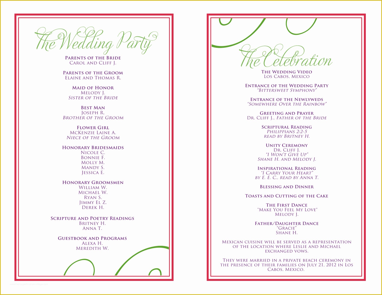 Reception Invitation Templates Free Download Of Birthday Party Program Template Impremedia