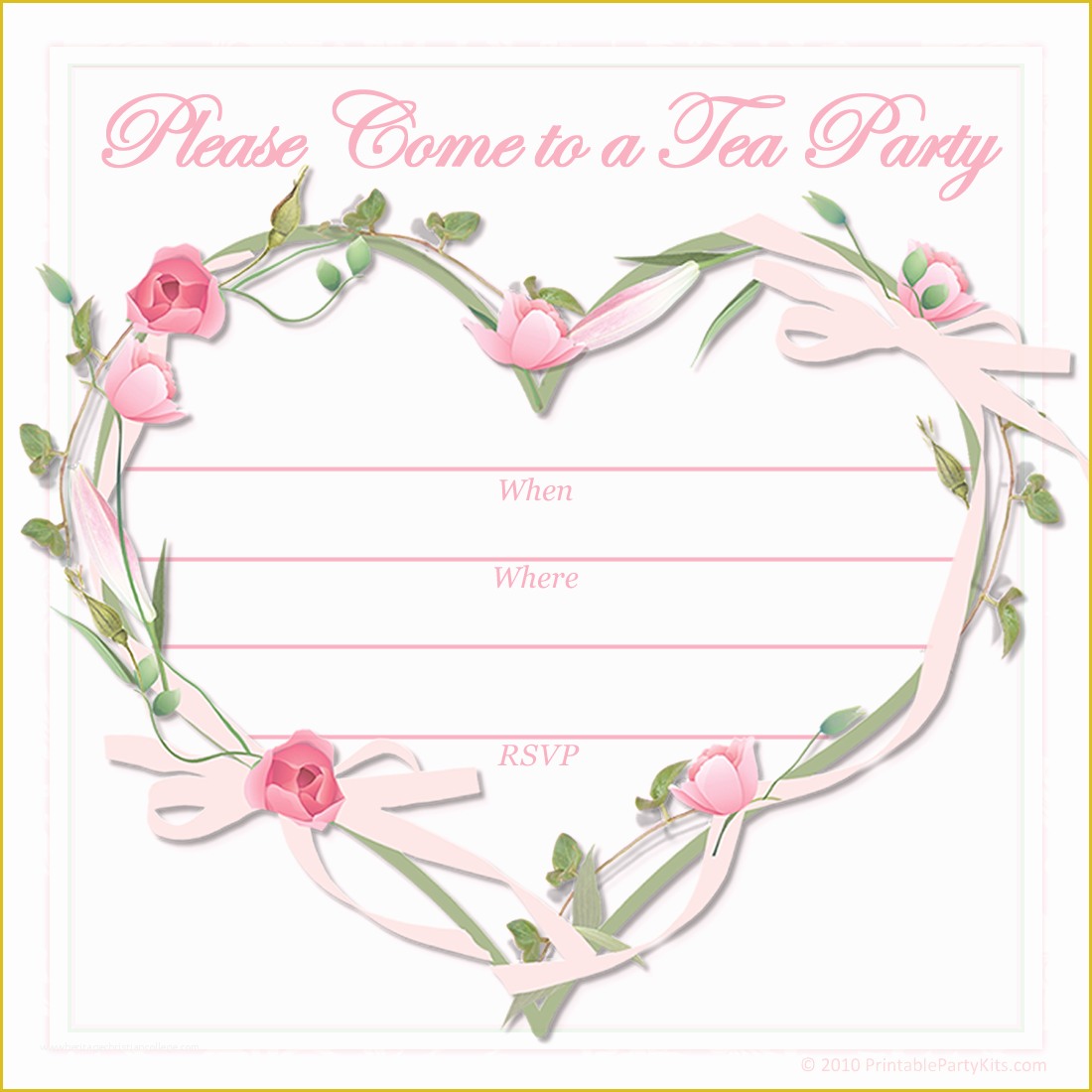 Reception Invitation Templates Free Download Of Printable Pink and Yellow Tea Party Invitations Dynasty™