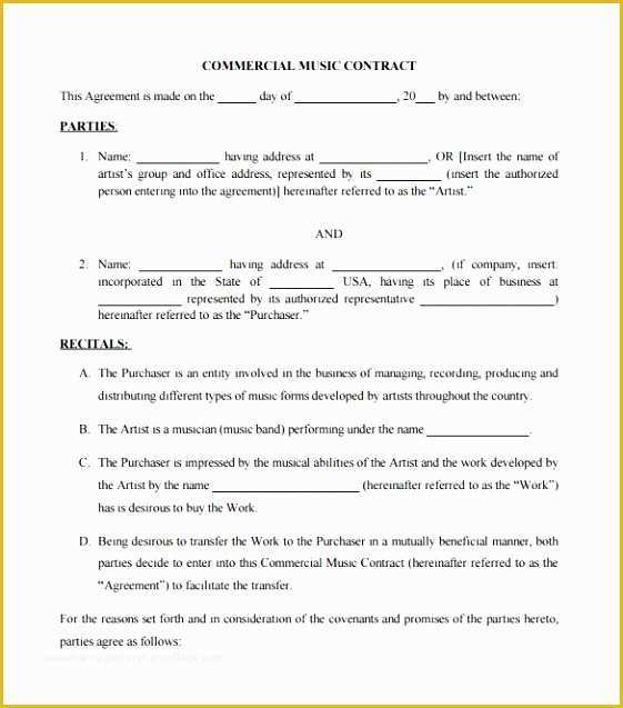 Record Label Contract Template Free Of 12 Record Label Contract Template Raoaw