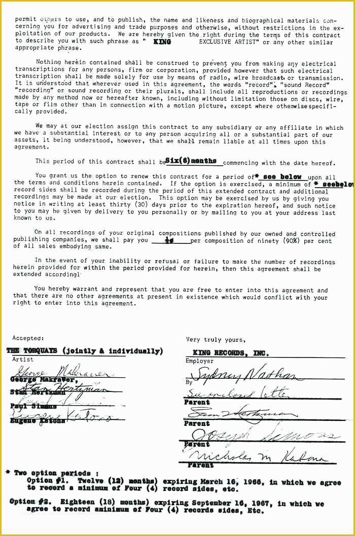 Record Label Contract Template Free Of Record Deal Contract Template
