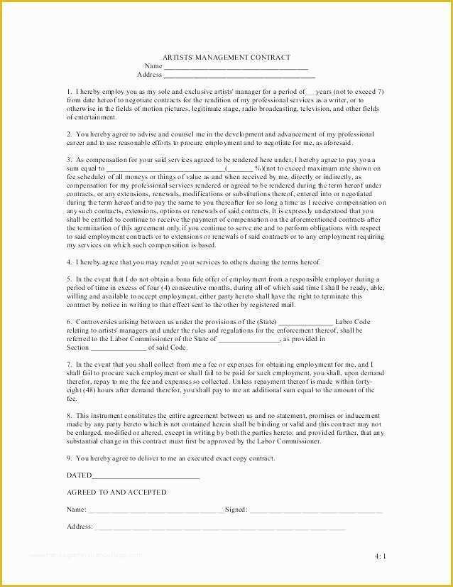 Record Label Contract Template Free Of Weekly Record Label Contracts Templates Agreement Template