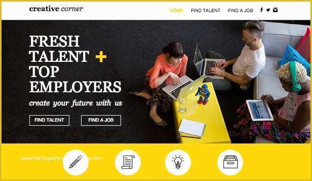 Recruitment Agency Website Template Free Of Advertising & Marketing Website Templates Business