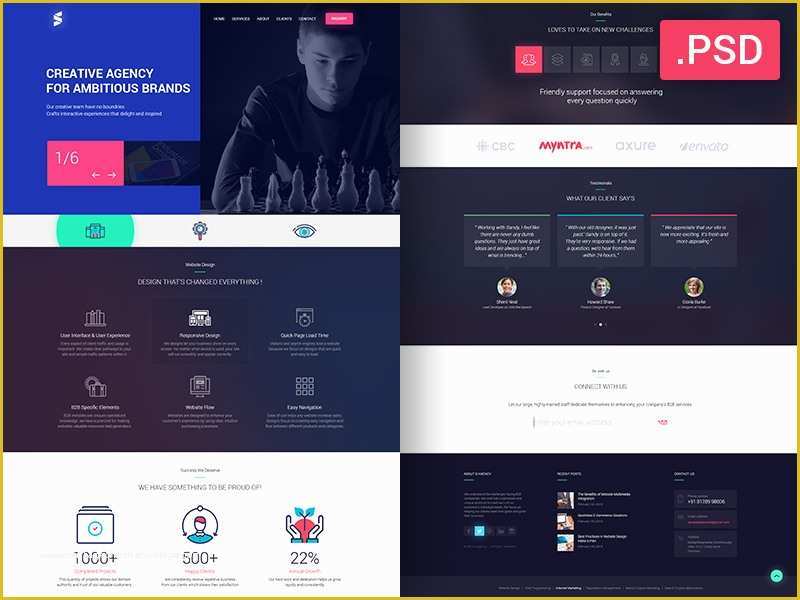 Recruitment Agency Website Template Free Of Creative Website Design Free Psd by Sandeep Kasundra