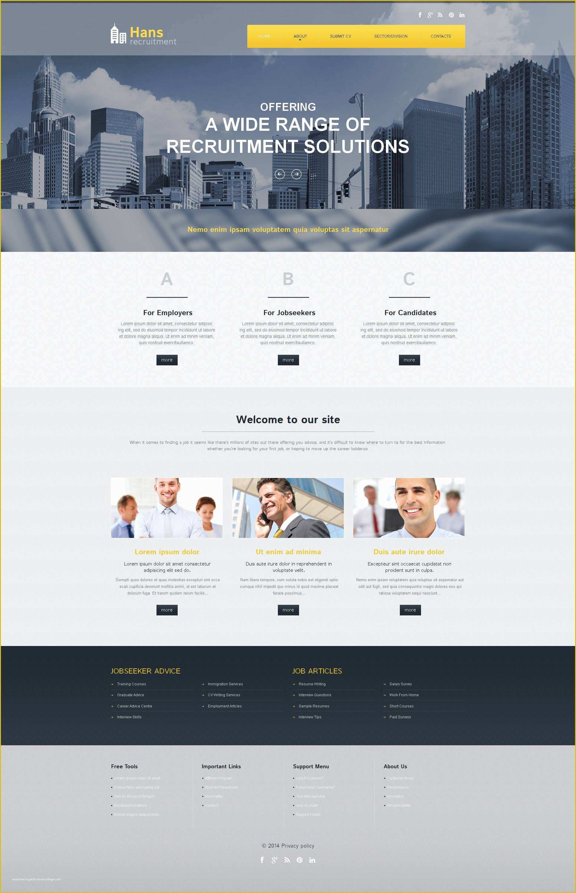 Recruitment Agency Website Template Free Of Public Relations Moto Cms HTML Template