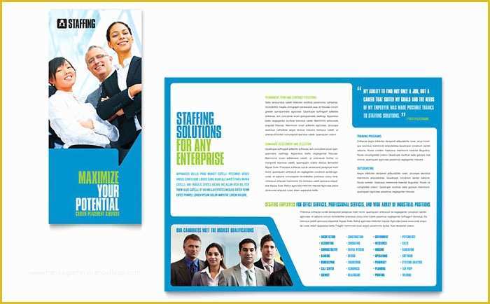 Recruitment Agency Website Template Free Of Staffing & Recruitment Agency Brochure Template Design