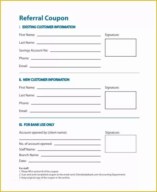 Refer A Friend Card Template Free Of 11 Referral Coupon Templates