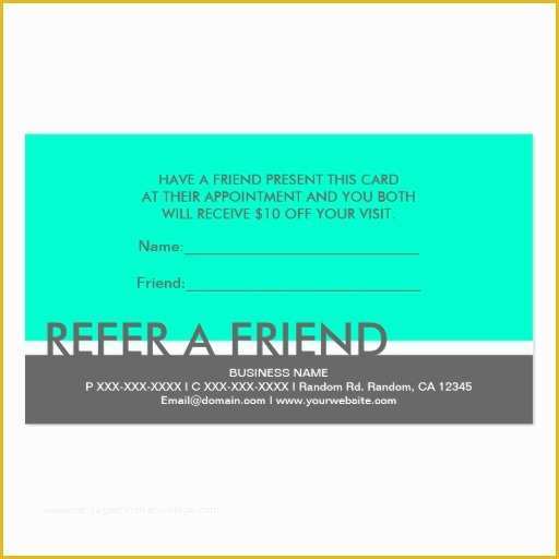 Refer A Friend Card Template Free Of 442 Refer A Friend Business Cards and Refer A Friend
