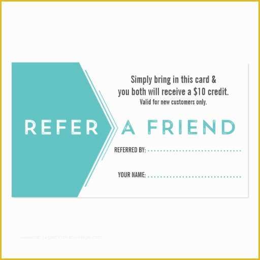 Refer A Friend Card Template Free Of Fitness Trainer Referral Business Card