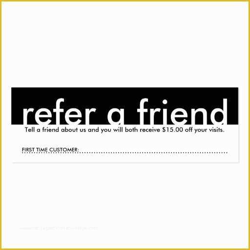 Refer A Friend Card Template Free Of Mini Refer A Friend Double Sided Mini Business Cards Pack