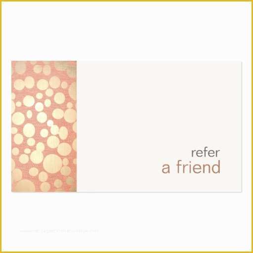 Refer A Friend Card Template Free Of Modern and Hip Gold Refer A Friend Coupon Salon Business